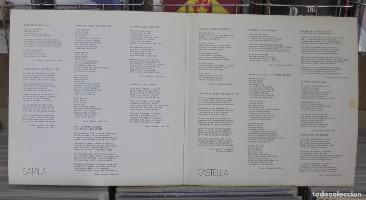 Discos de vinilo: Lluis Llach. El meu amic el mar. Ariola 1978, ref. 25630-I -- LP - Foto 2