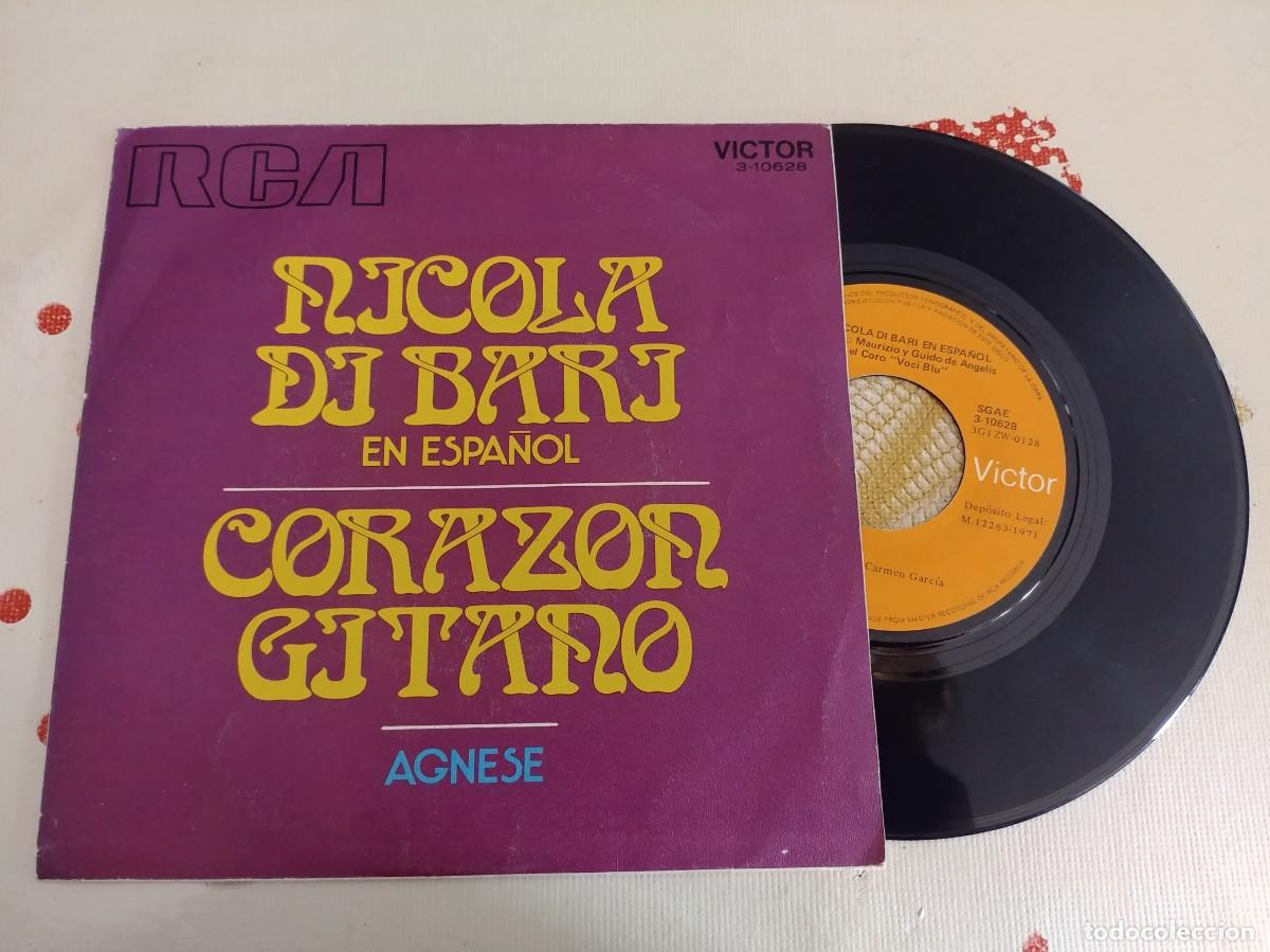 Discos de vinilo: NICOLA DI BARI-SINGLE CORZON GITANO-EN ESPA&Ntilde;OL - Foto 1