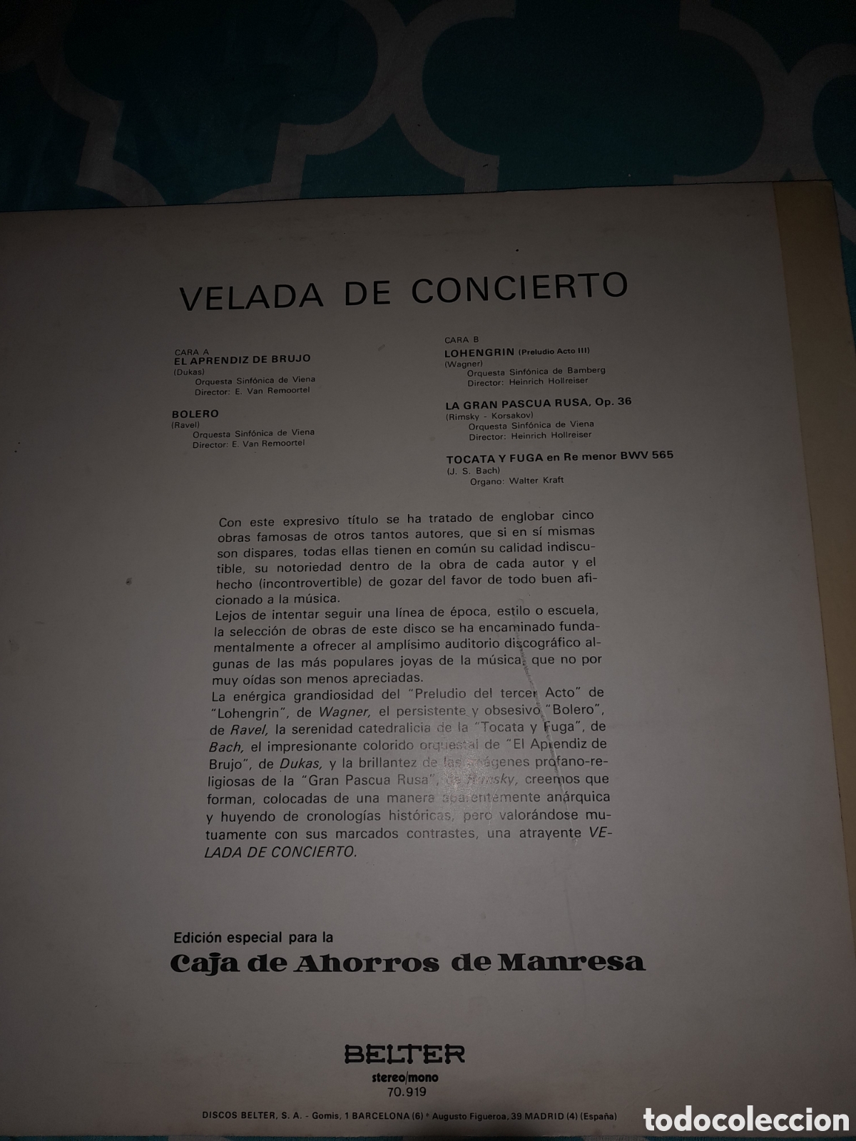 Discos de vinilo: Velada de concierto - Foto 2