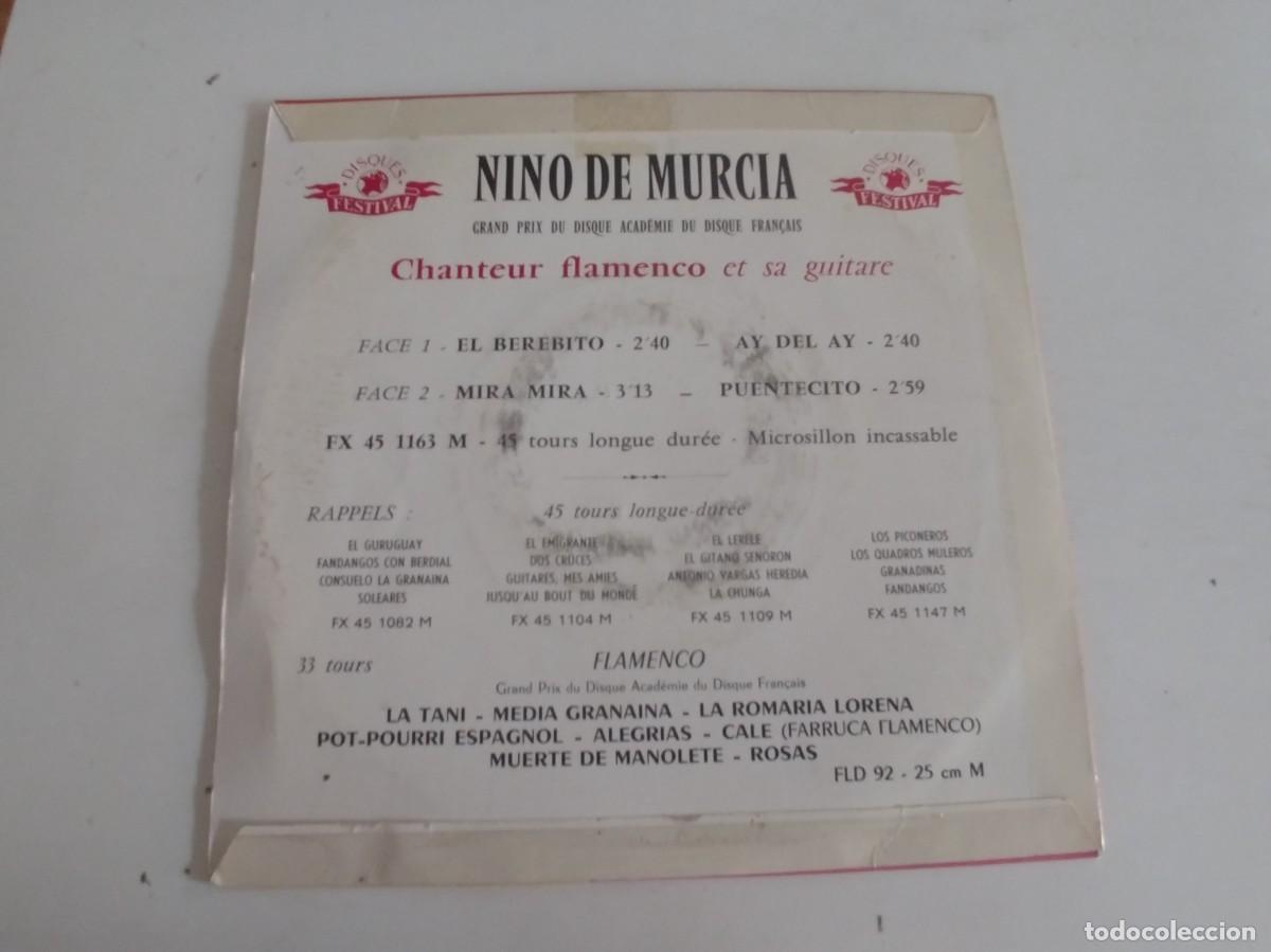 Discos de vinilo: NI&Ntilde;O DE MURCIA-EP EL BEREBITO +3-FRANCES - Foto 2