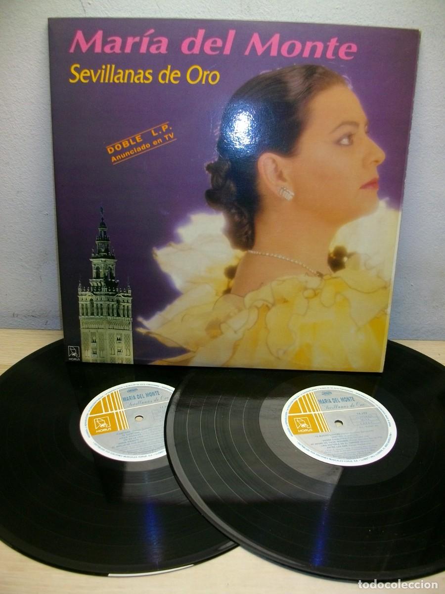 Discos de vinilo: MARIA Del Monte SEVILLANAS DE ORO DOBLE LP - Foto 1