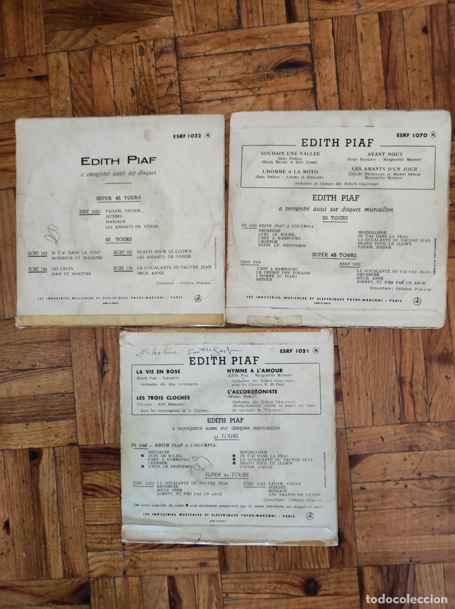 Discos de vinilo: Edith Piaf &lrm; 3 eps - Foto 2