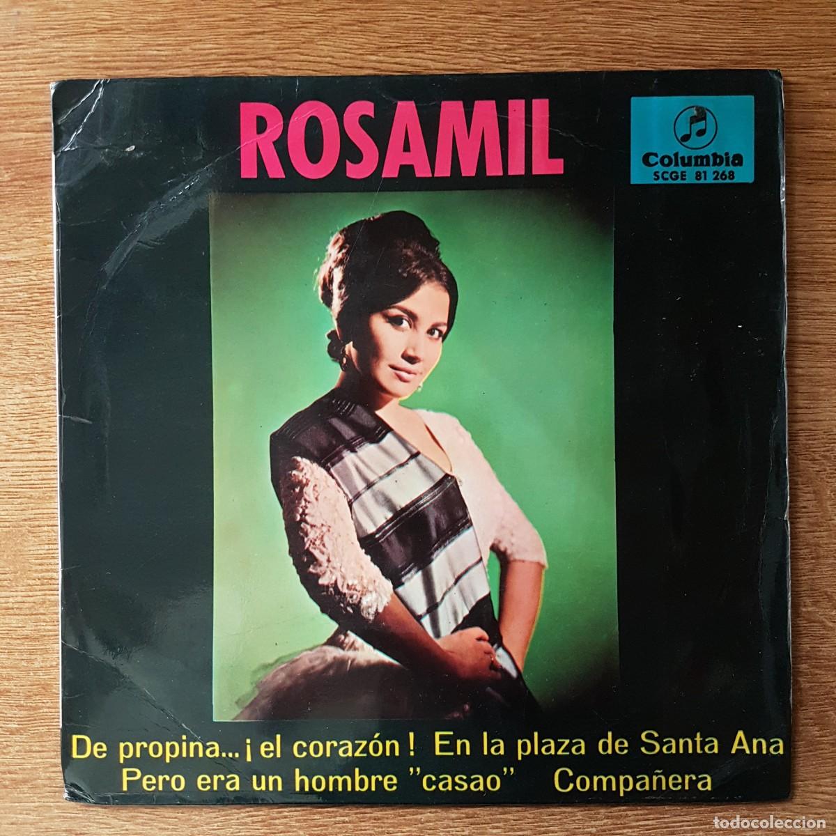 Discos de vinilo: DISCO EP ROSAMIL. DE PROPINA EL CORAZON. COLUMBIA - Foto 1