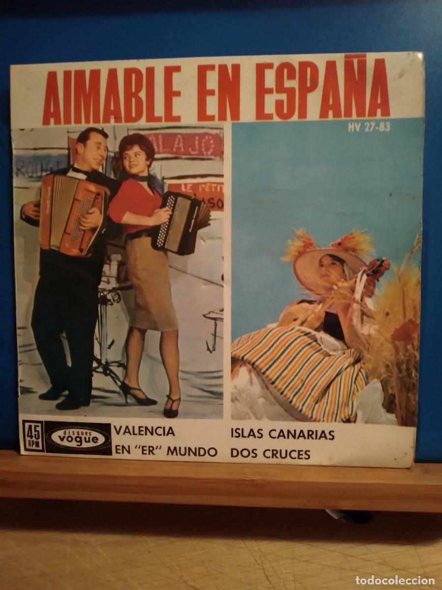 Discos de vinilo: Aimable en Espa&ntilde;a Valencia- Islas Canarias -Dos Cruces - Foto 1