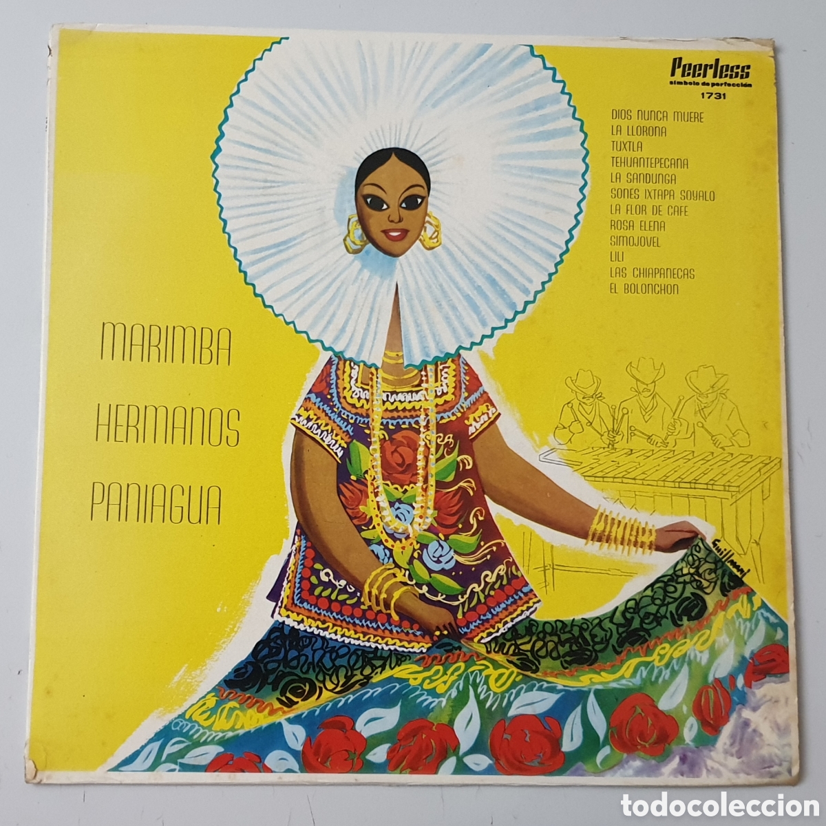 Disques de vinyle: LP HERMANOS PANIAGUA - Marimba (M&eacute;xico- Peerless - 1973) 2&deg; Edicion de 1980
