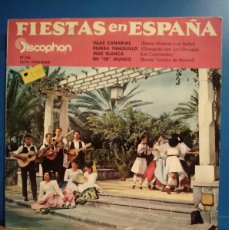 Discos de vinilo: FIESTA EN ESPAÑA VOL. I-EMMA MALERAS / ISLAS CANARIAS-LOS CAMINANTES / MAR BLANCA