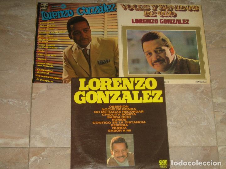 Discos de vinilo: LORENZO GONZALEZ - LOTE DE 3 LPS - Foto 1
