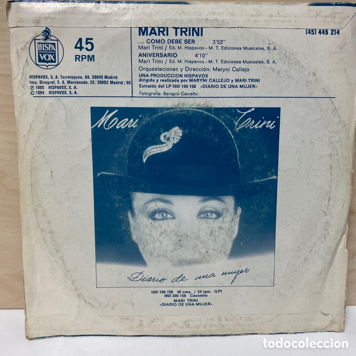 Discos de vinilo: Mari Trini - Como Debe Ser (7&rdquo;, Single) - Foto 2