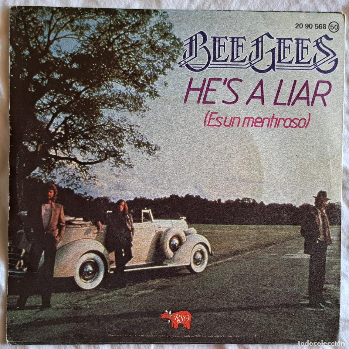 Discos de vinilo: Bee Gees. Hes a liar (Es un mentiroso) - Foto 1