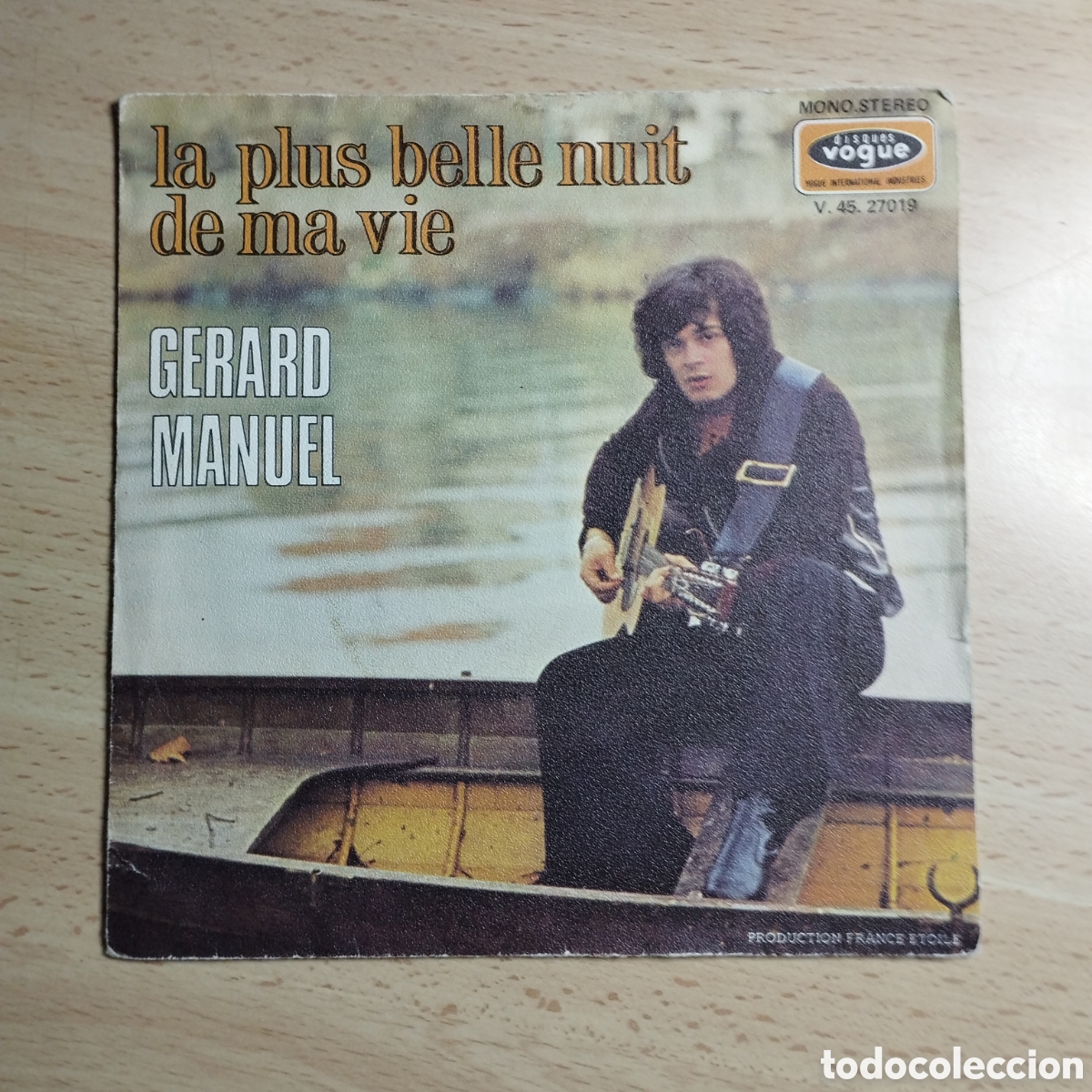 Disques de vinyle: Single 7&rdquo; Gerard Manuel.1972 . France. La plus bella nuit de ma vie.