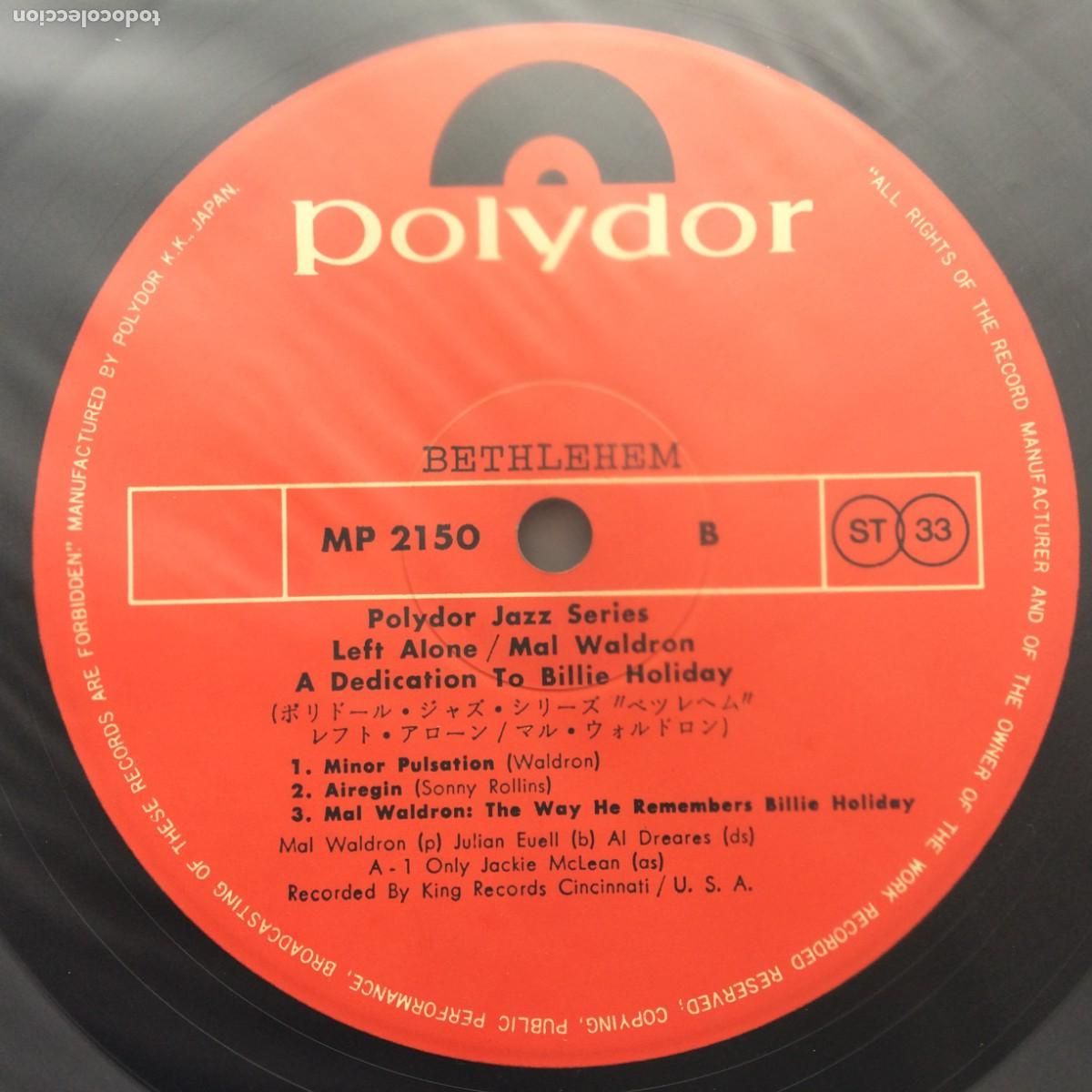 Discos de vinilo: Mal Waldron &lrm;&ndash; Left Alone , Japan 1971 Polydor* - Foto 5