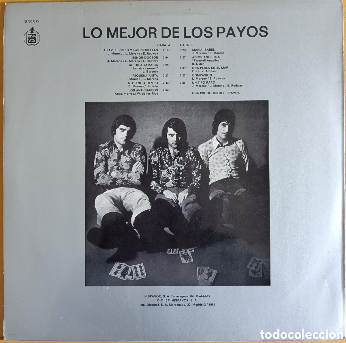 Discos de vinilo: Los Payos - Lo mejor, 1971 - Foto 2
