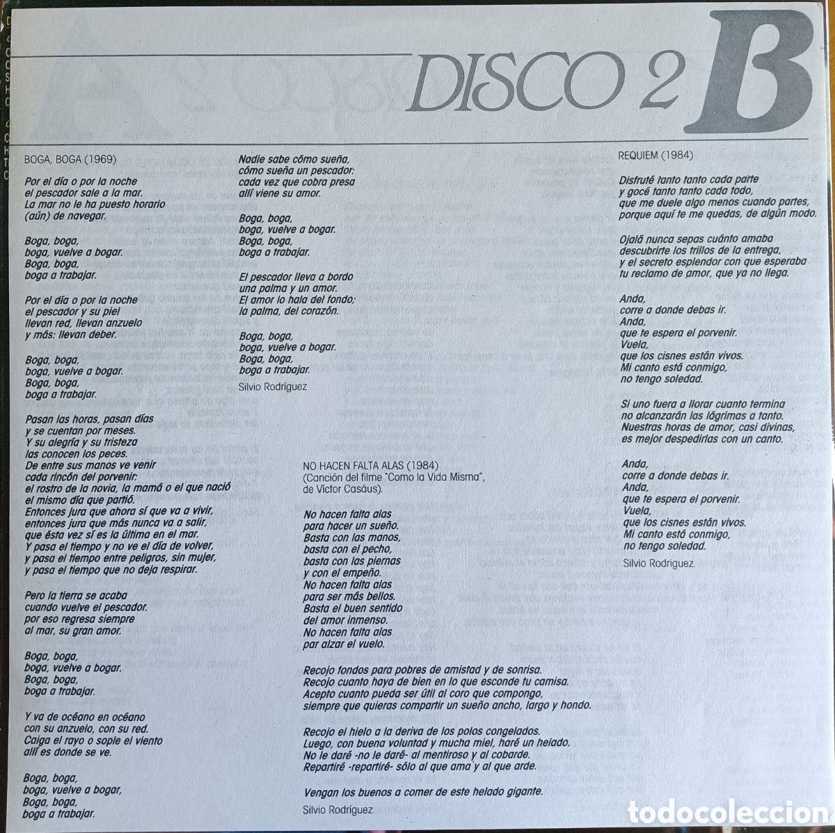 Discos de vinilo: Silvio Rodr&iacute;guez - Causas y azares, 1986 - Foto 5