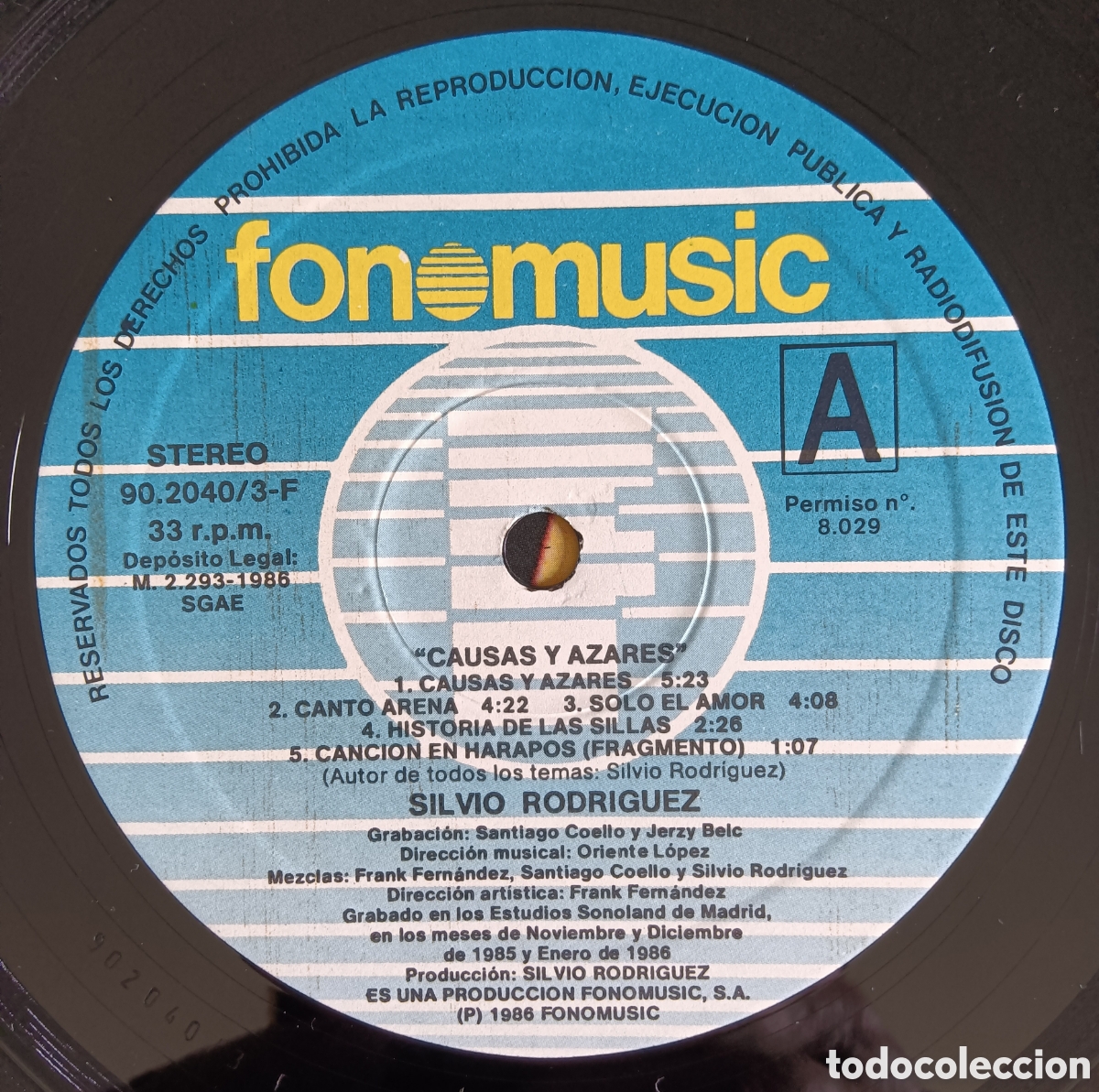Discos de vinilo: Silvio Rodr&iacute;guez - Causas y azares, 1986 - Foto 6