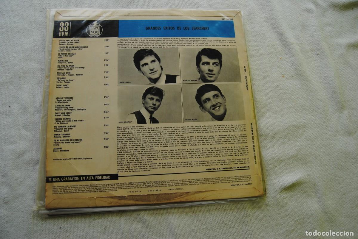 Discos de vinilo: 2.- Grandes exitos de los Searchers. LP Hispavox 1965 - Foto 2