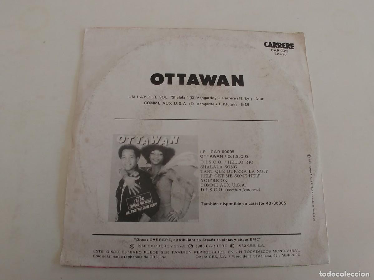 Discos de vinilo: OTTAWAN-SINGLE UN RAYO DE SOL - Foto 2