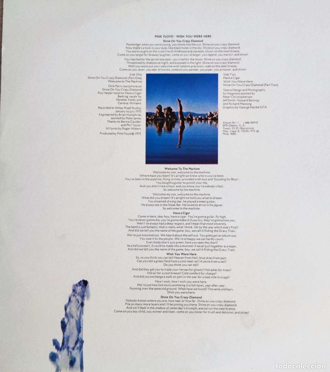Discos de vinilo: Pink Floyd &rdquo; Wish You Were Here&rdquo; - Foto 6