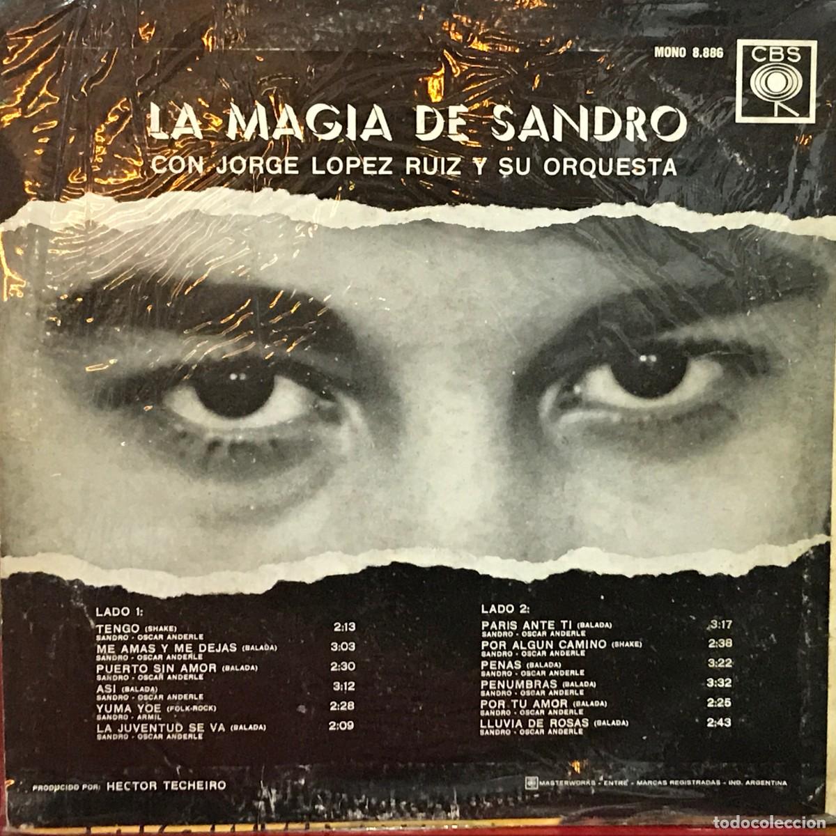 Discos de vinilo: LP argentino de Sandro a&ntilde;o 1969 - Foto 2