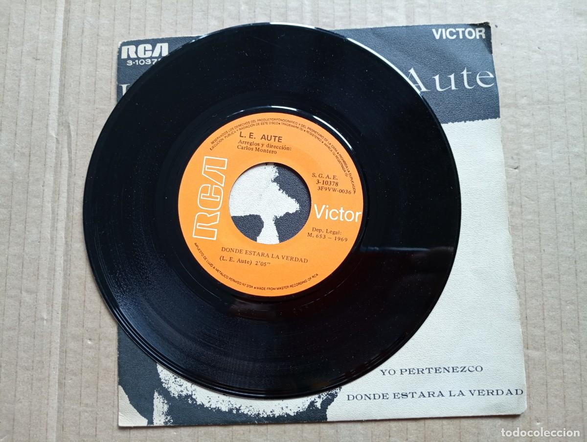 Discos de vinilo: LUIS EDUARDO AUTE - YO PERTENEZCO SINGLE 1969 - Foto 2