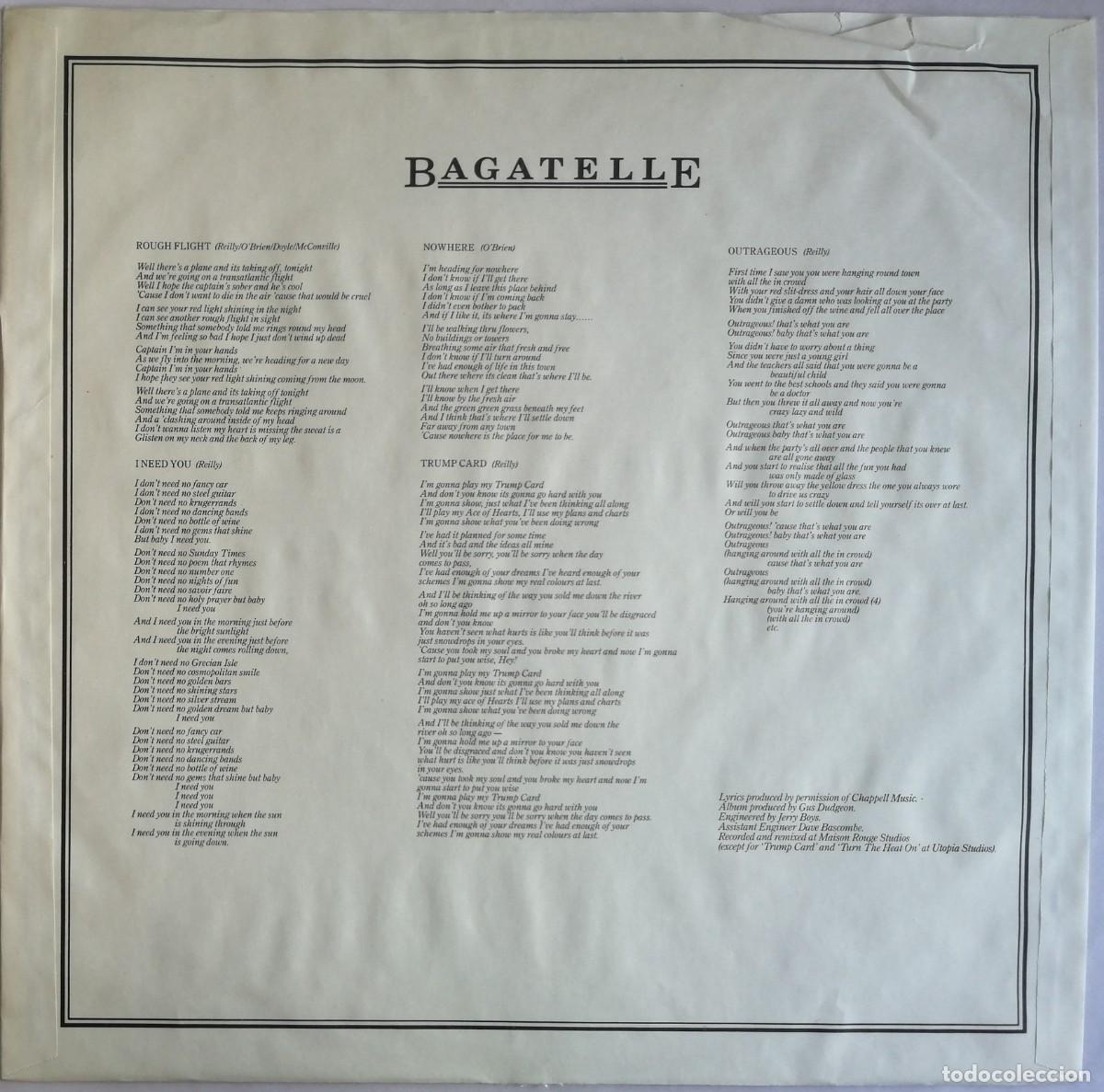Discos de vinilo: Bagatelle, Bagatelle, Polydor 24 80 621 - Foto 6