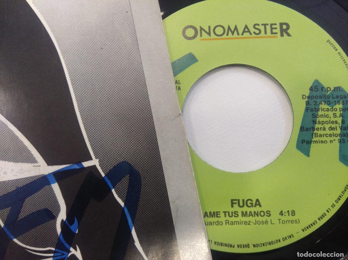 Discos de vinilo: FUGA/DAME TUS MANOS/SINGLE PROMOCIONAL. - Foto 2