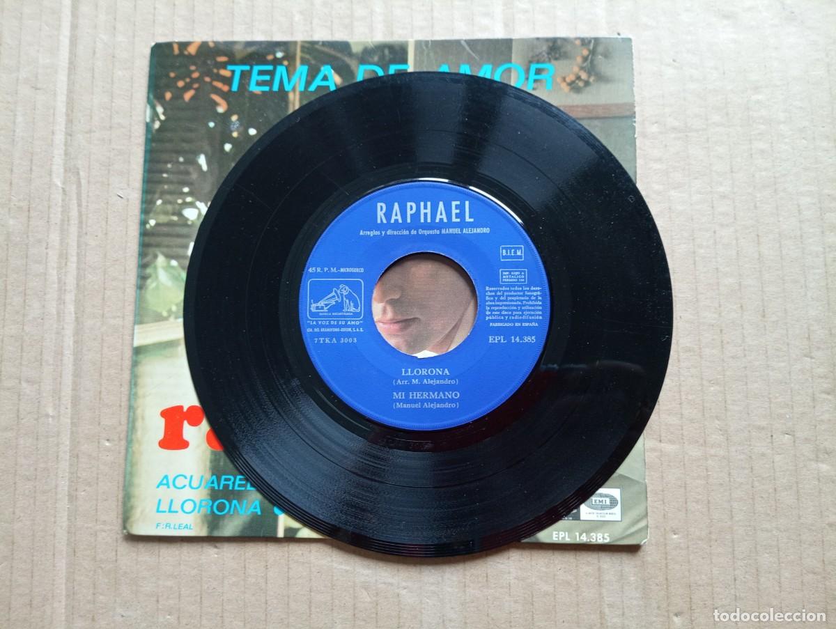 Discos de vinilo: RAPHAEL - TEMA DE AMOR EP 4 TEMAS 1967 - Foto 2