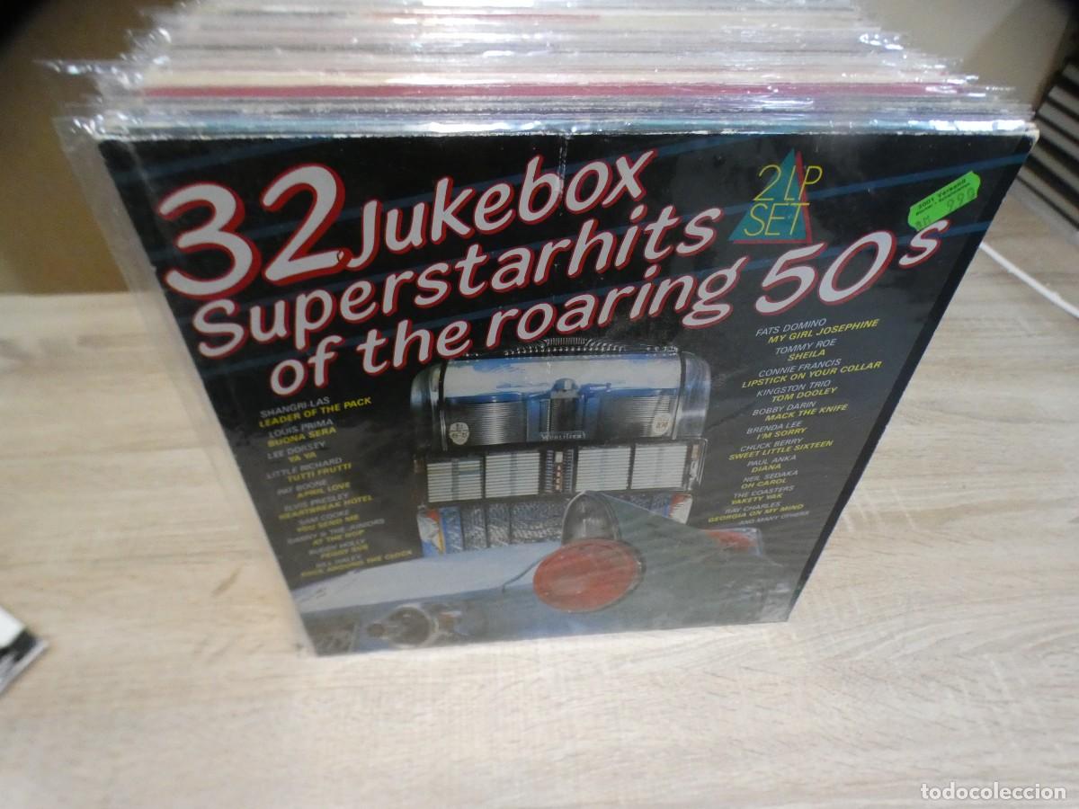 Disques de vinyle: ARKANSAS1980 PACC183 LP BUEN ESTADO DE DISCO DOBLE RECOP 32 HITS DEL ROCK 50'S