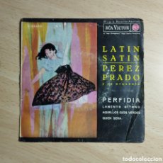 Discos de vinilo: EP 7” LATÍN SATÍN ”PÉREZ PRADO Y SU ORQUESTA ” 1962 PERFIDIA + 3 .