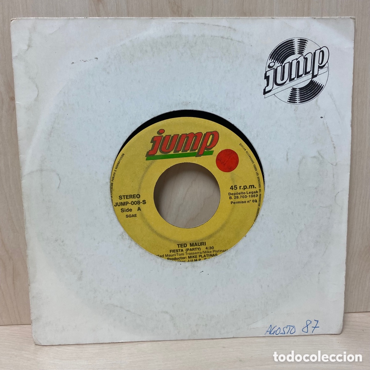 Discos de vinilo: Ted Mauri - Fiesta (7&rdquo;, Single) - Foto 1
