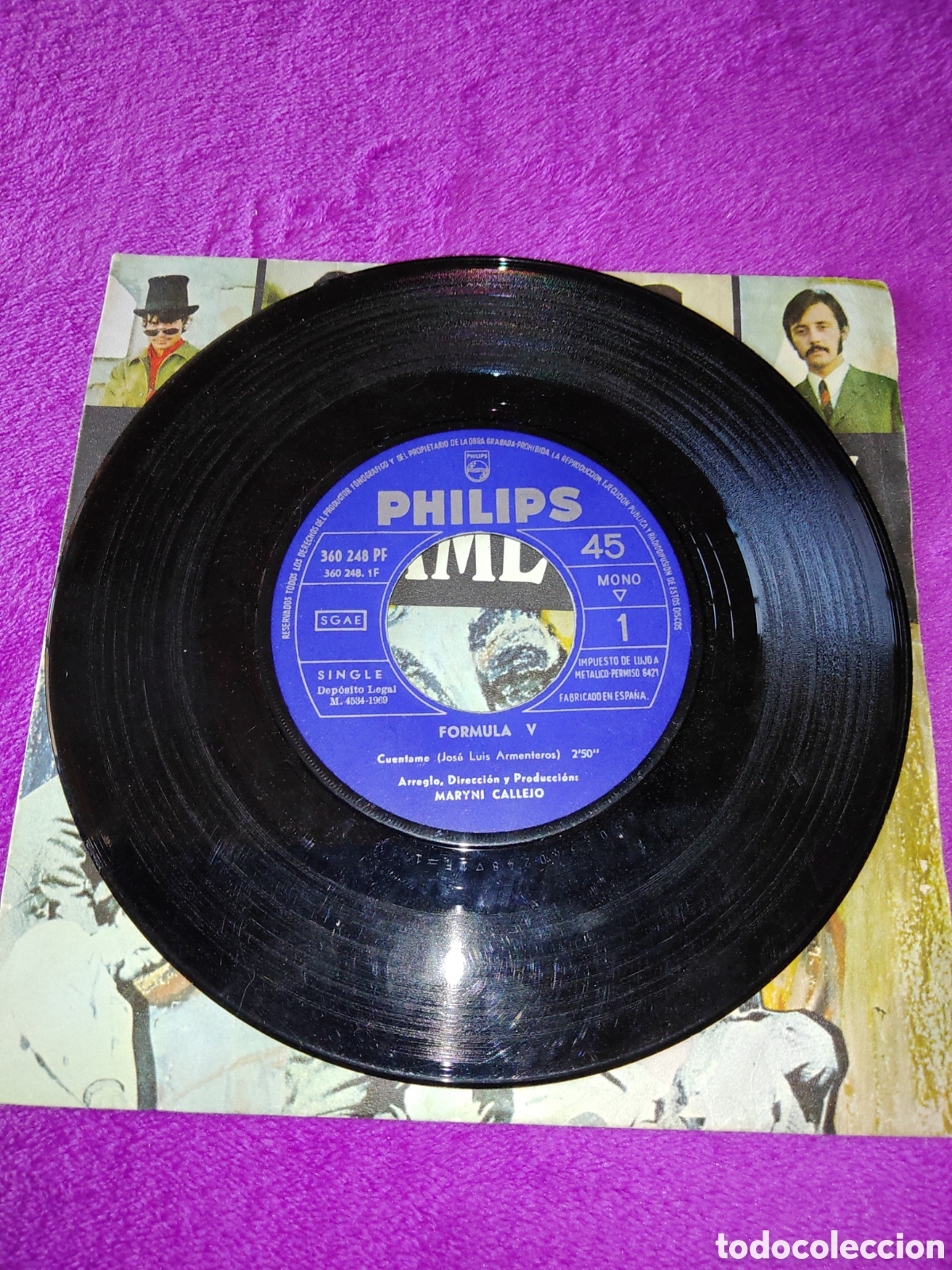 Discos de vinilo: CUENTAME F&Oacute;RMULA V SOLO SIN TI - Foto 2