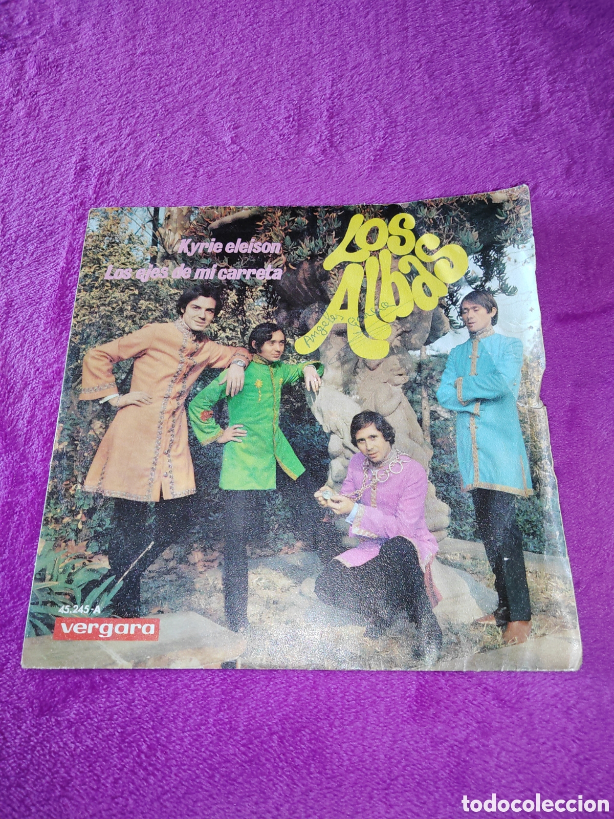 Discos de vinilo: LOS ALBAS KYRIE ELEISON LOS EJES DE MI CARRETA - Foto 2