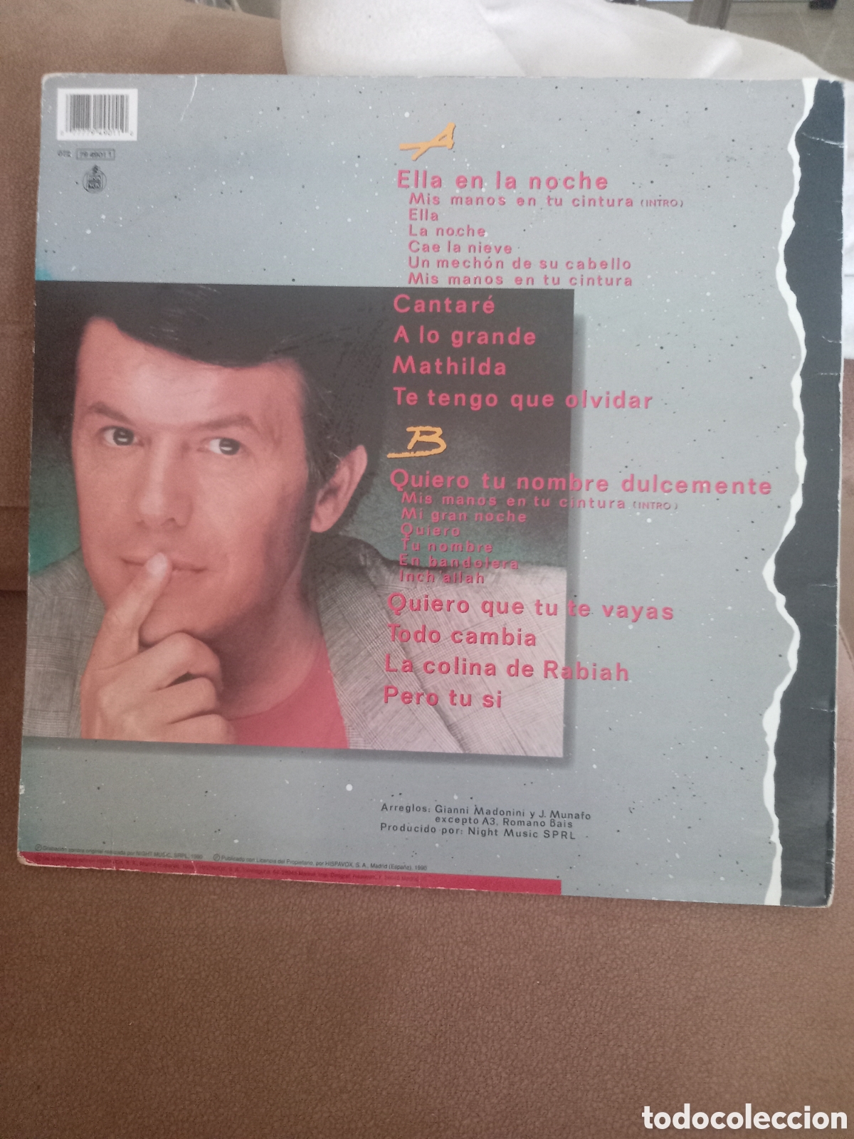 Discos de vinilo: ADAMO. CANTARE. HISPAVOX 1990 - Foto 2