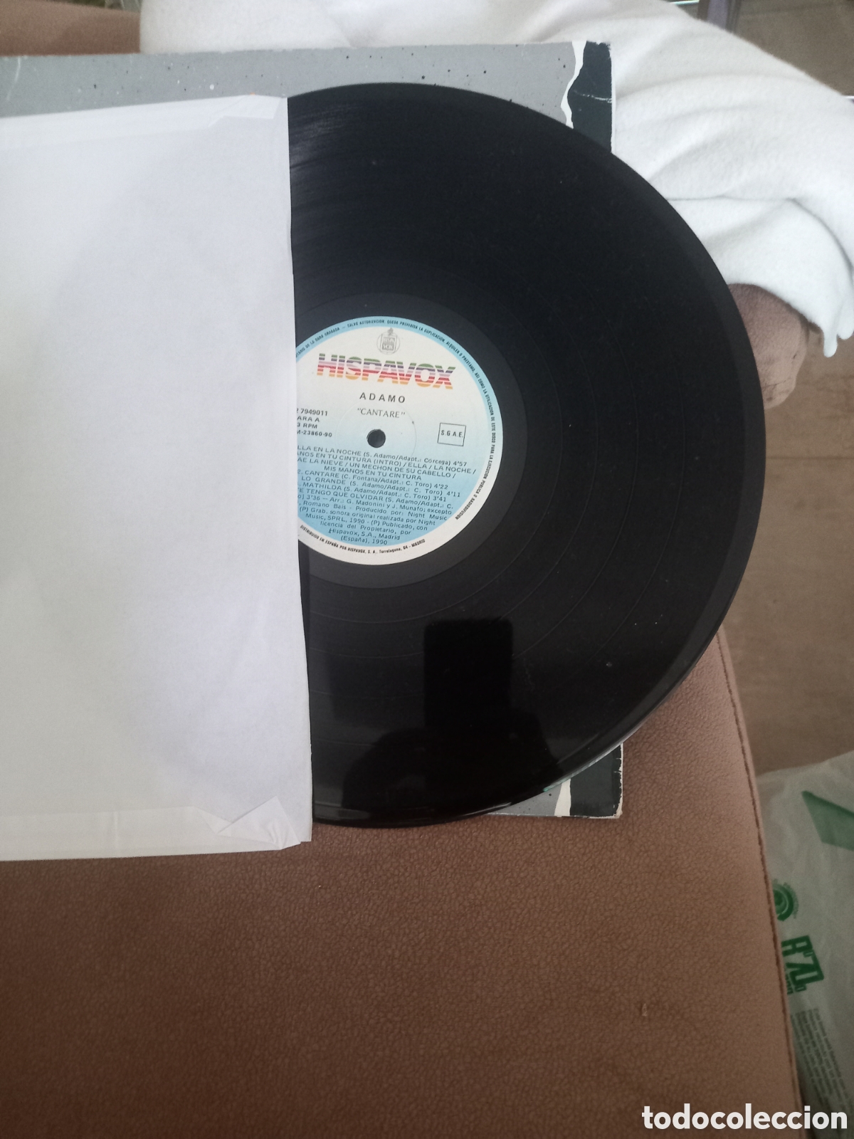 Discos de vinilo: ADAMO. CANTARE. HISPAVOX 1990 - Foto 3