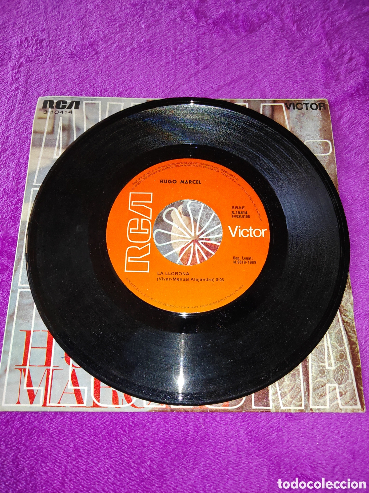 Discos de vinilo: AVE MARIA LA LLORONA HUGO MARCEL - Foto 2