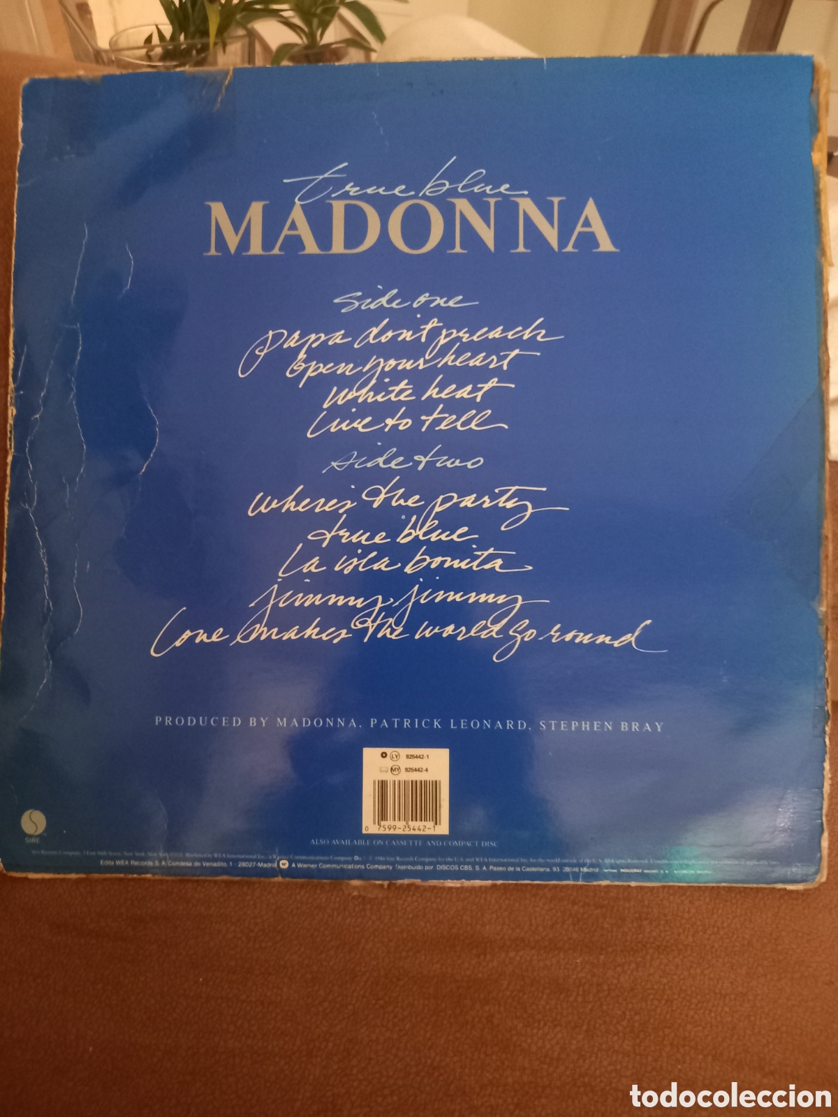 Discos de vinilo: MADONNA TRUE BLUE. CBS 1985 - Foto 2