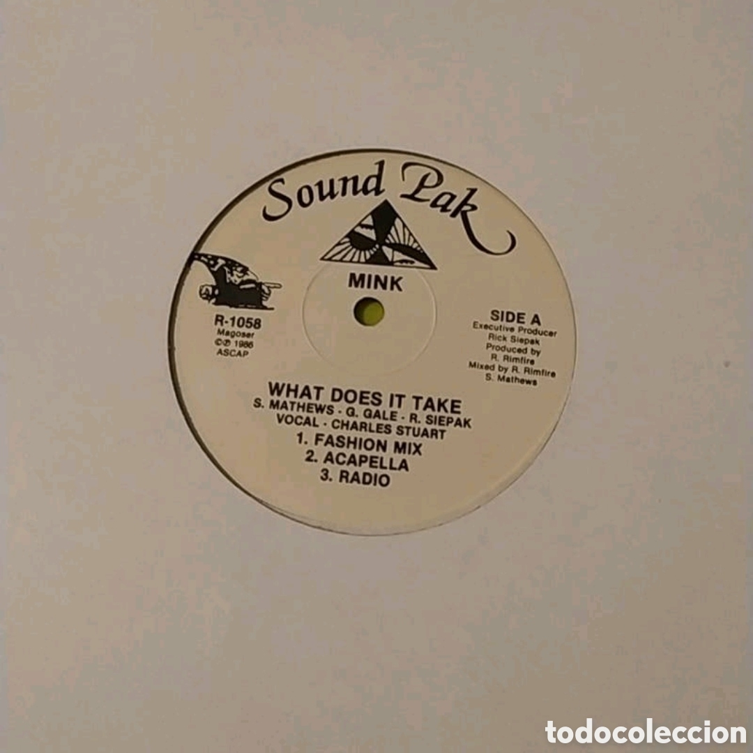 Discos de vinilo: Maxi single Mink.&nbsp;What Does It Take - Foto 2