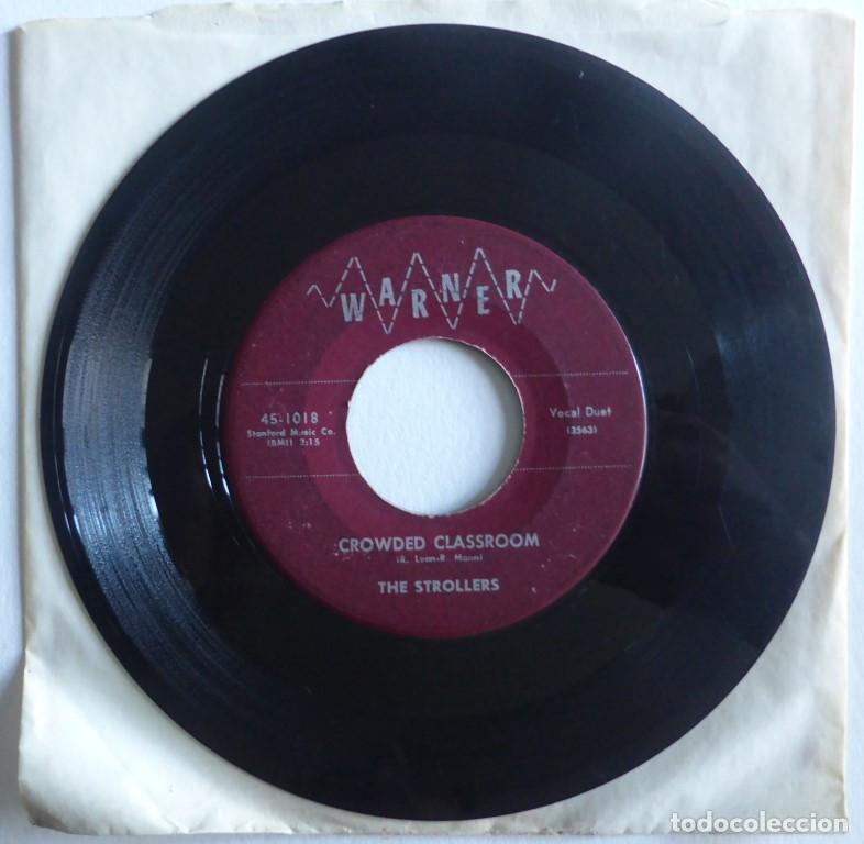 Discos de vinilo: The Strollers. Crowded Classroom/ Were Strollin. Warner, USA 1958 single - Foto 2