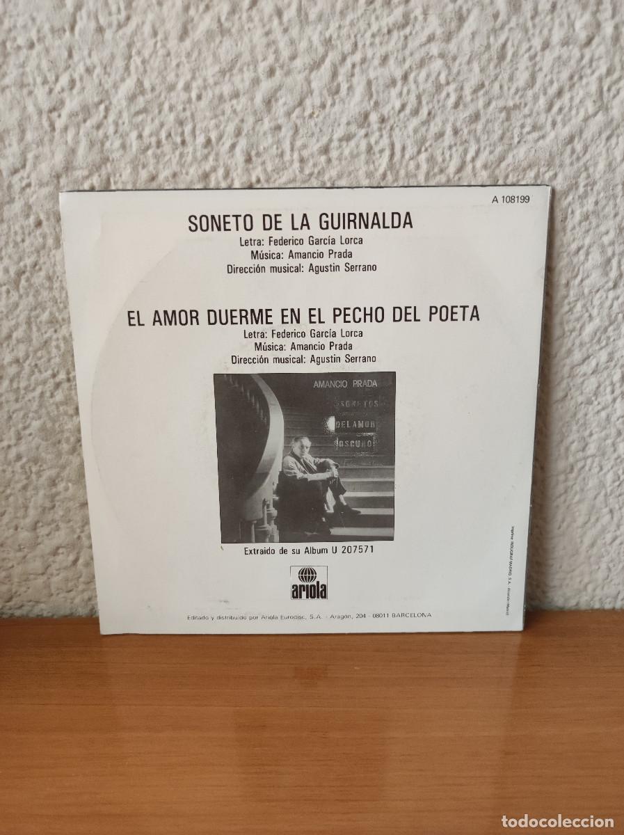 Discos de vinilo: Amancio Prada &ndash; Sonetos Del Amor Oscuro - Foto 2