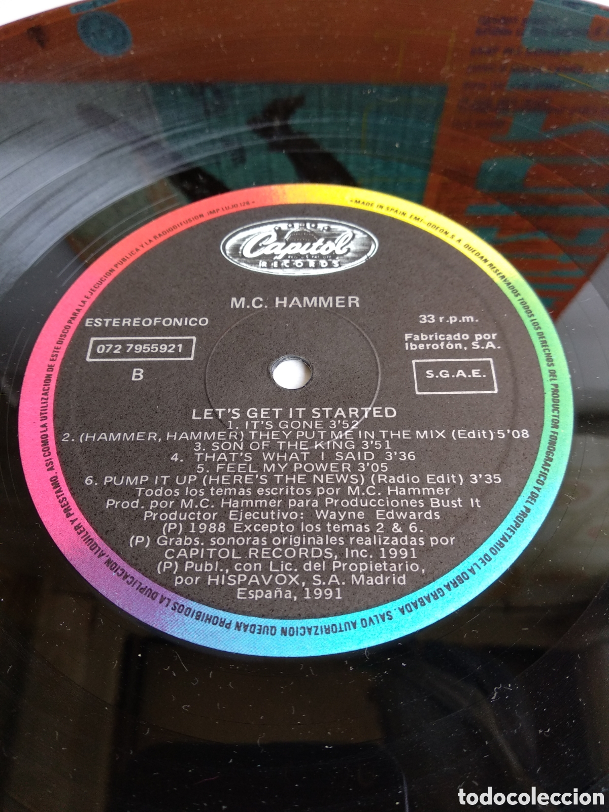 Discos de vinilo: *M.C. HAMMER, LETS GET IT STARTED, SPAIN, EMI 1991, A2 - Foto 4
