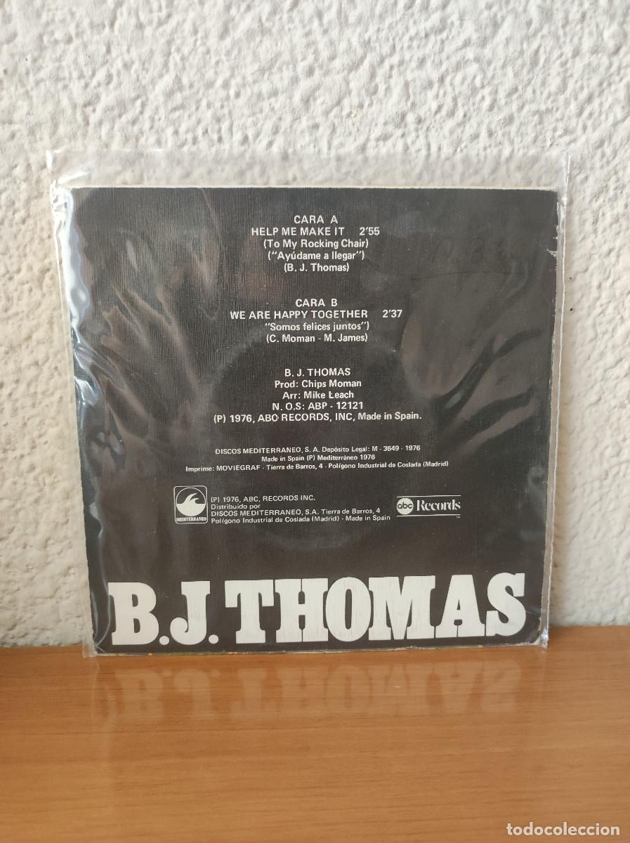 Discos de vinilo: B.J. Thomas &ndash; Ayudame A Llegar - Foto 2