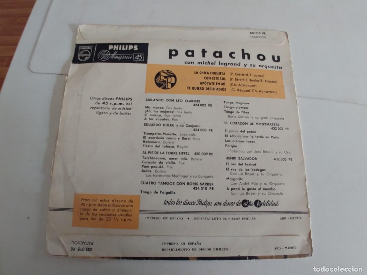 Discos de vinilo: PATACHOU-EP LA CHICA INQUIETA +3 - Foto 2