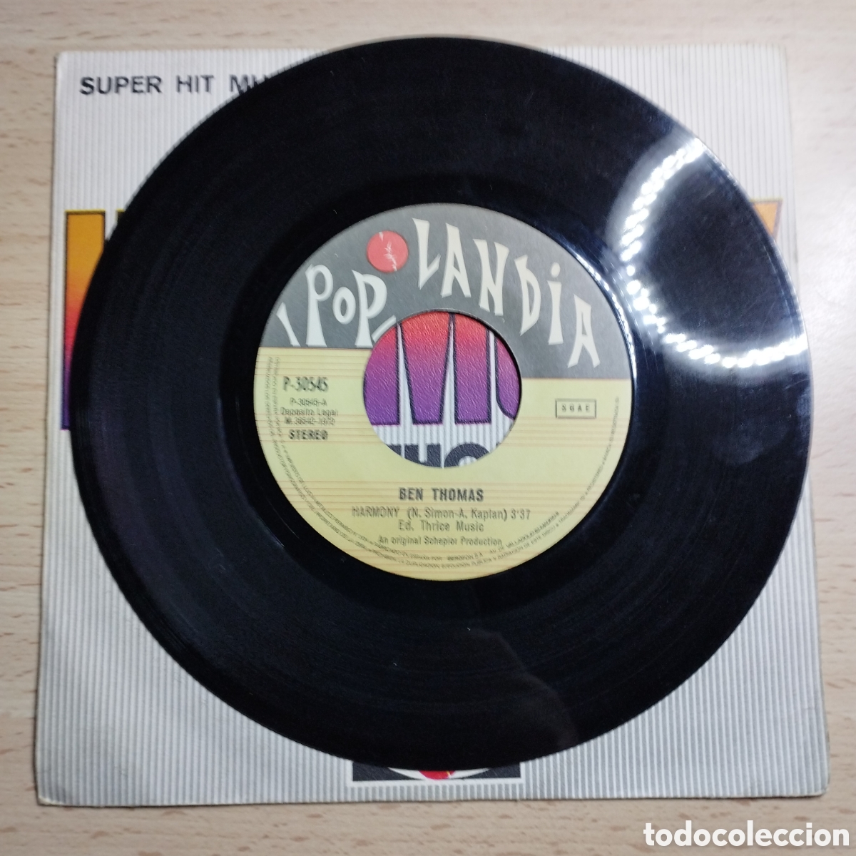 Discos de vinilo: Single 7&rdquo; Ben Thomas 1972 Harmony. - Foto 4