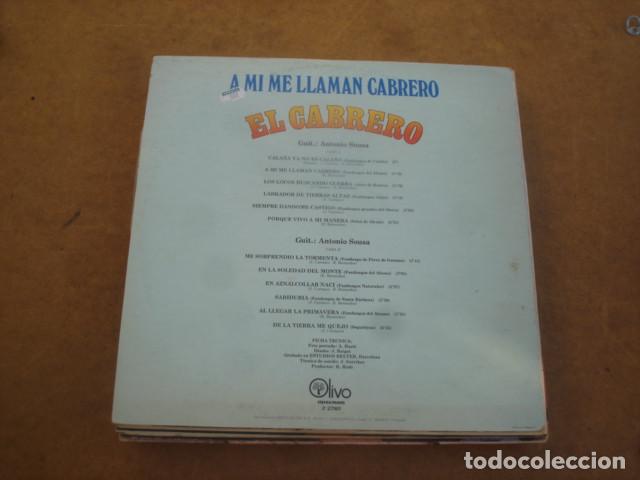 Discos de vinilo: El Cabrero A M&iacute; Me Llaman Cabrero - Foto 2