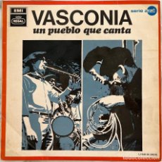 Discos de vinilo: VASCONIA, UN PUEBLO QUE CANTA. LOS CHIMBEROS, CINCO BILBAINOS, RAIMUNDO LANAS, FLAMARIQUE. LP