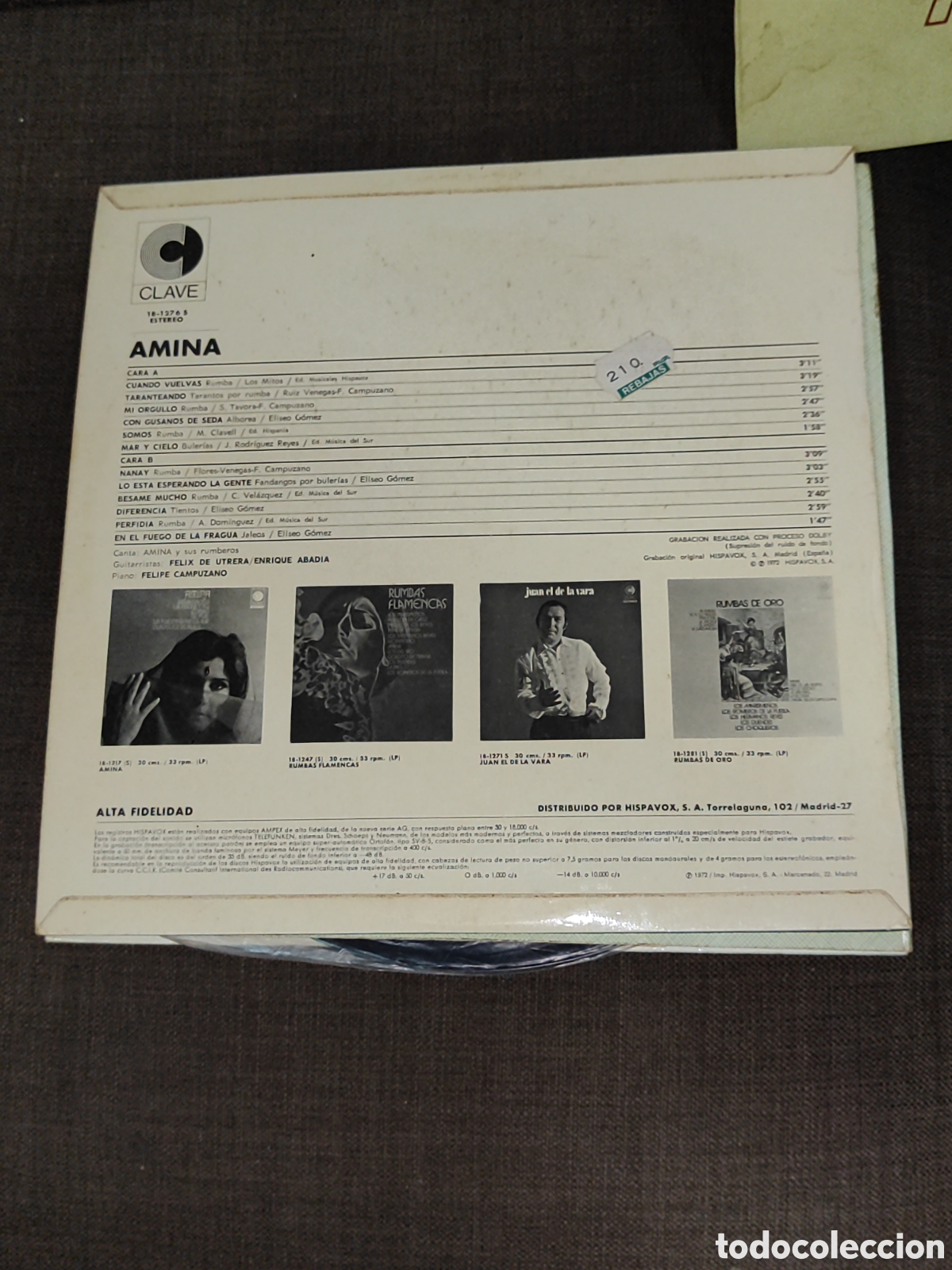 Discos de vinilo: LOTE LPS AMINA - Foto 5
