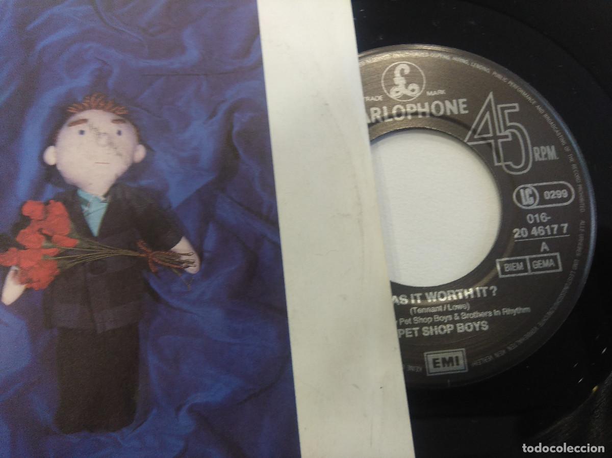 Discos de vinilo: PET SHOP BOYS/WAS IT WORTH IT/SINGLE. - Foto 2