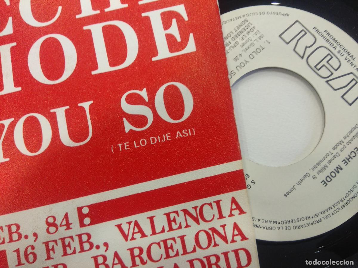 Discos de vinilo: DEPECHE MODE/TOLD YOU SO/SINGLE PROMOCIONAL. - Foto 2