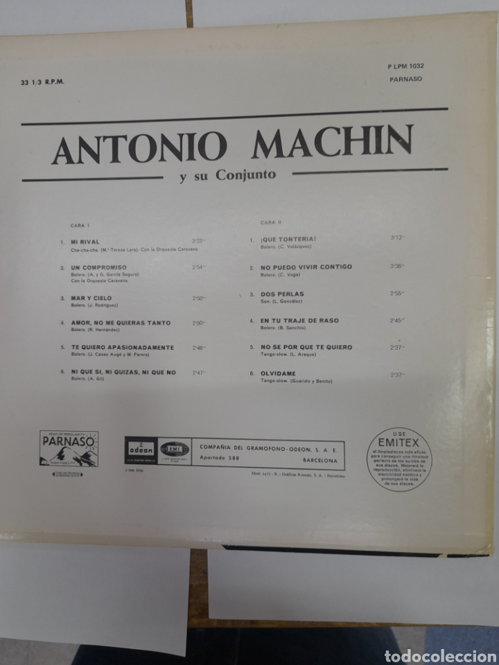 Discos de vinilo: ANTONIO MACHIN. - Foto 2