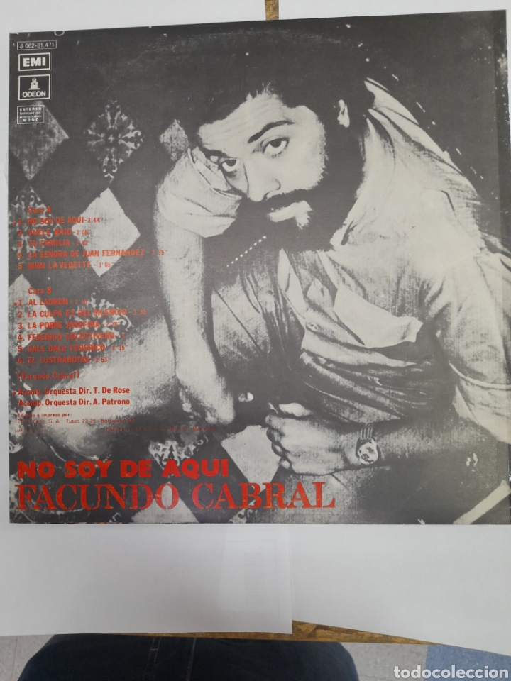 Discos de vinilo: Facundo Cabral. No soy de aqu&iacute;. 1.973. - Foto 2