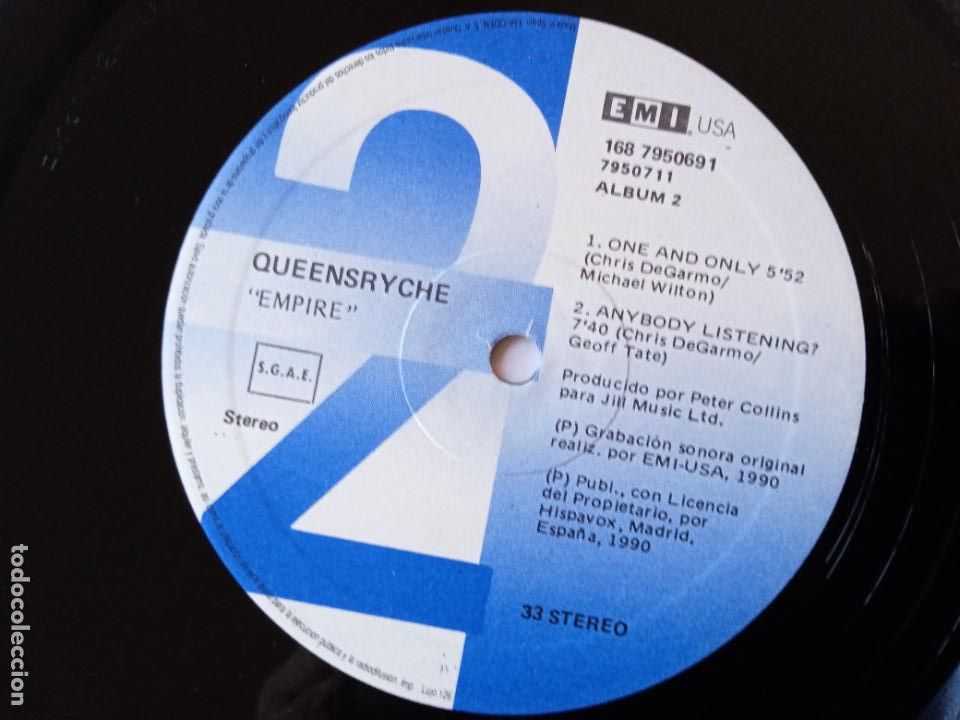 Discos de vinilo: QUEENSRYCHE DOBLE LP. EMPIRE. MADE IN SPAIN. 1990 - Foto 5